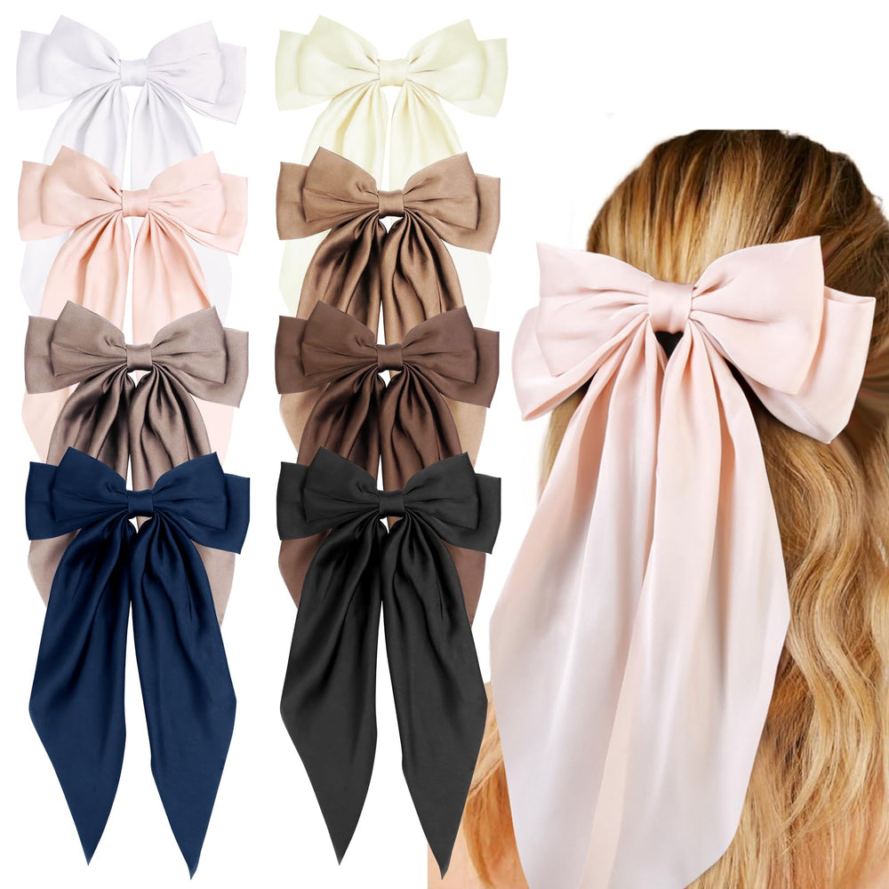 Tobeffect hair ribbon clip in black with long tails for secure, stylish half-up looks.