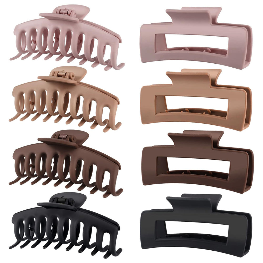 TOCESS big hair claw clip matte neutral closeup showing secure grip and durable build