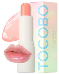 TOCOBO Glow Ritual Lip Balm jar open shows rich moisture for dry lips.