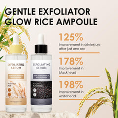 TOGOLIUN White Rice Ampoule application shows mild exfoliation for smoother texture