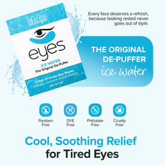 ToGoSpa Ice Water EYES hyaluronic acid ingredients emphasize deep moisture for puffy eyes.
