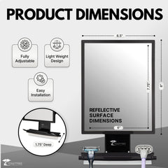 ToiletTree Fogless Shower Mirror water-chamber fill enables easy warm-water fog prevention