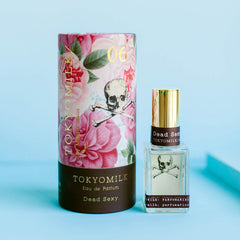 TOKYOMILK Dead Sexy packaging with skull icon signals luxurious, provocative self-care ritual.