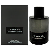 Tom Ford Eau Dombre Leather bottle shown for a bold, lasting evening fragrance.