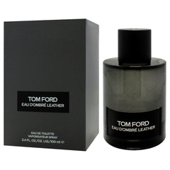 Tom Ford Eau Dombre Leather woody-base close-up emphasizes leather accents and refined warmth.