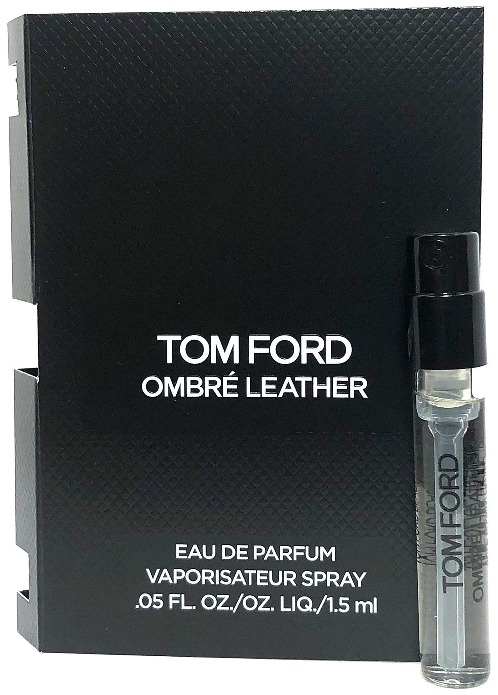 tom ford ombre leather sample vial closeup portable travel-ready scent preview
