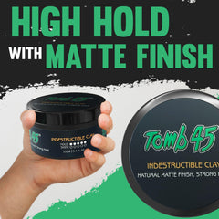 Tomb45 Indestructible Hair Clay texture-creation illustrating sculpting versatility.