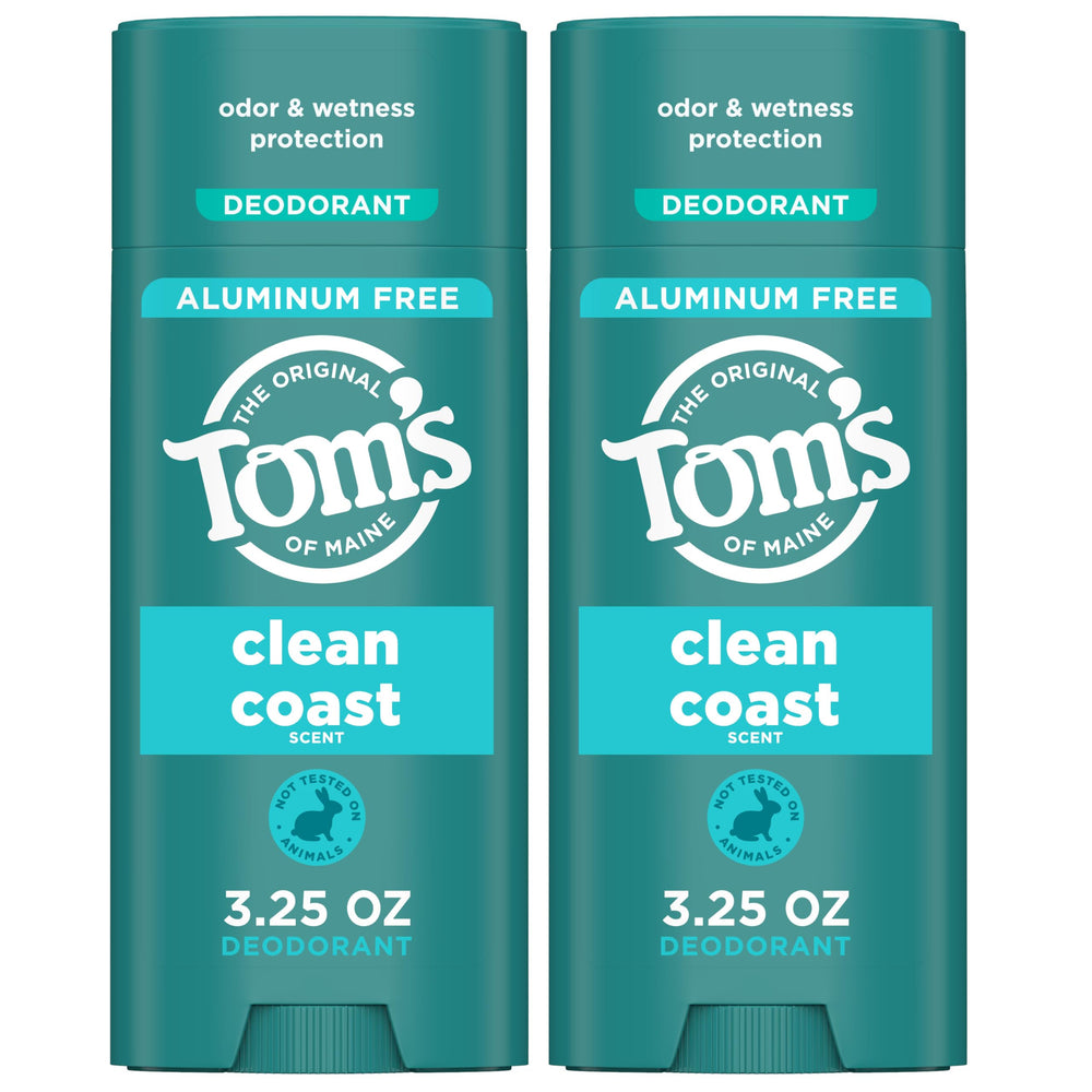 Tom's of Maine Clean Coast deodorant clear application for everyday wear.