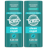 Tom's of Maine Clean Coast deodorant clear application for everyday wear.