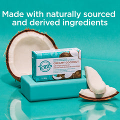 Tom's of Maine natural beauty bar soap creamy coconut foamy lather for gentle cleanse