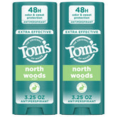 Tom's of Maine North Woods antiperspirant bottle offers all-day freshness