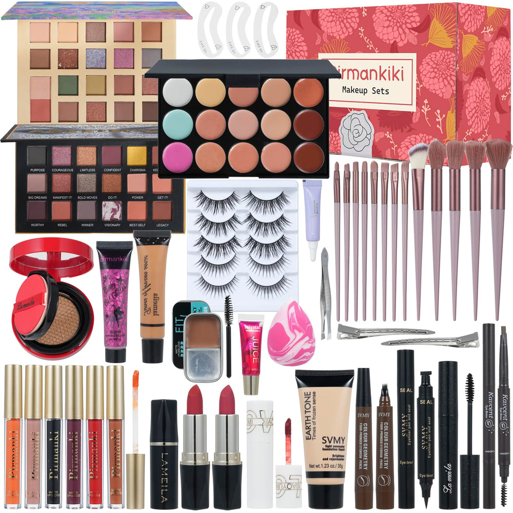 TooAemiS makeup set all-in-one palette close-up showing diverse shades for versatile looks