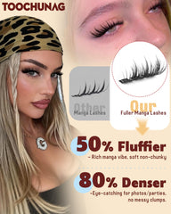 TOOCHUNAG Lash Clusters Kit 12-18mm display demonstrates versatile length options for daily to party looks.