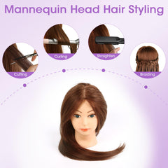 TopDirect mannequin head with clamp shows secure, hands-free practice setup.