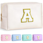TOPEAST Initial Makeup Bag patch adds personalized, skin-friendly style for daily use