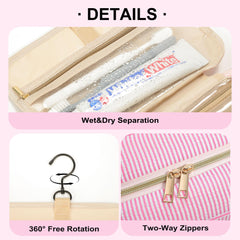 TOPEAST lightweight wear-resistant toiletry bag reduces travel bulk