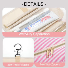 TOPEAST multifunctional-compartments transparent-design for easy item visibility.