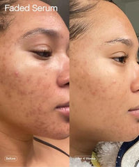 Topicals Faded serum texture swatch reveals lightweight, non-greasy application