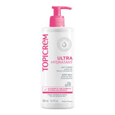 Topicrem Ultra-Moisturising Body Milk 500ml front view for daily hydration.