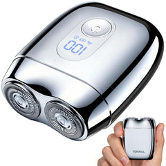 TOPWILL RX40 compact travel shaver shown for on-the-go grooming