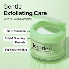Torriden BALANCEFUL embossed-pattern pad demonstrates uniform product pickup.