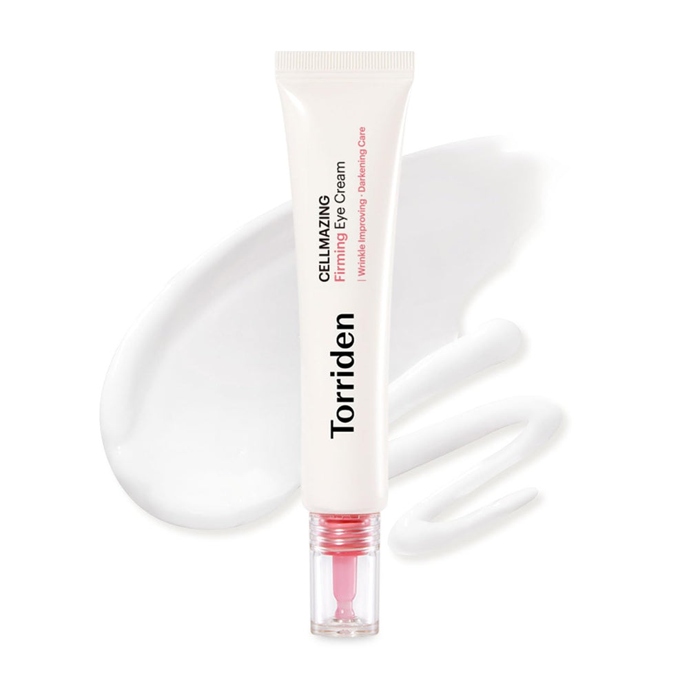 Torriden CELLMAZING eye cream packaging highlights sustainable design for clean beauty shoppers.