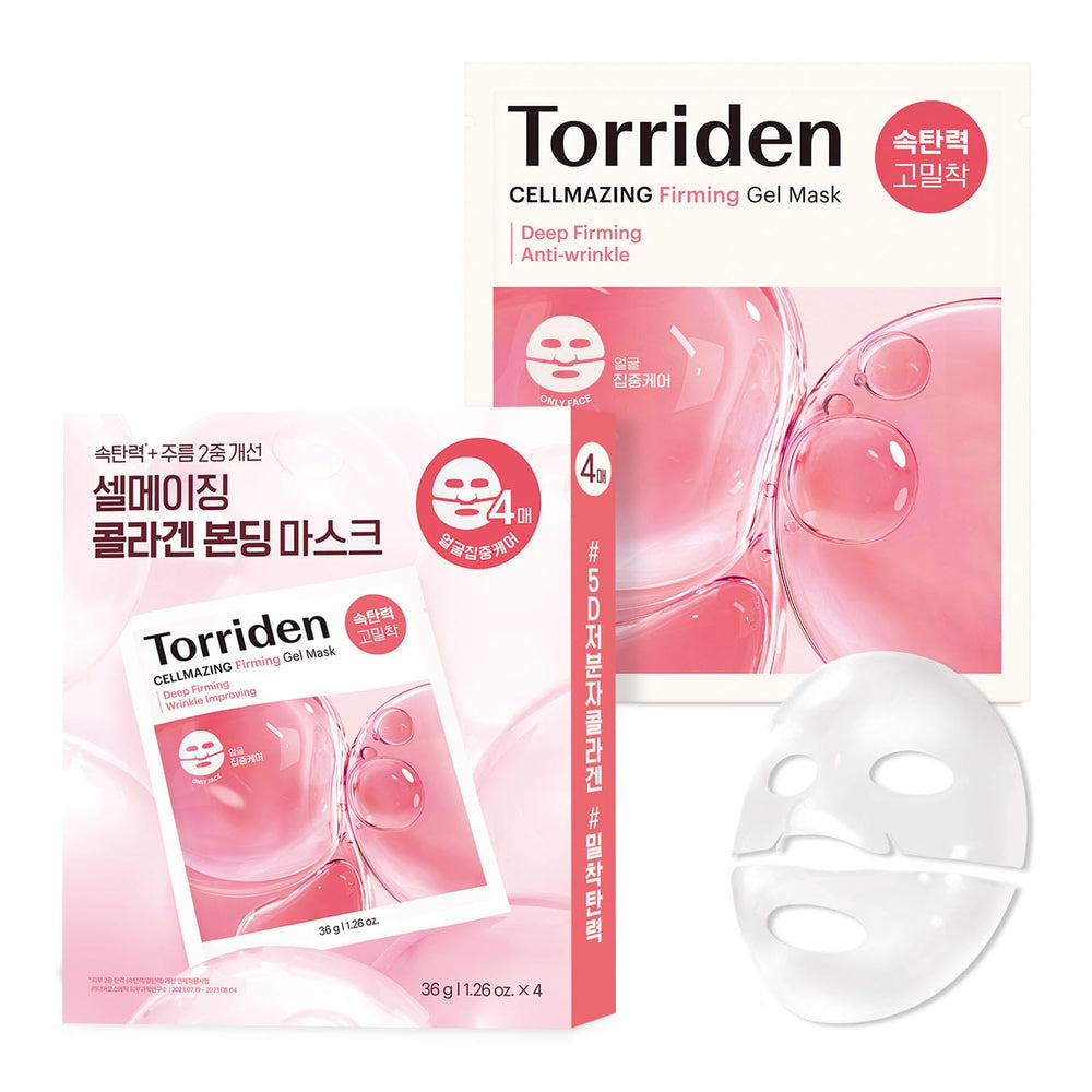 Torriden CELLMAZING embossed face mask set for a close-fit and better penetration.
