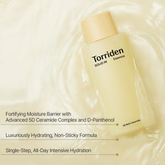 Torriden Ceramide Essence application on hand demonstrates lightweight, fast-absorbing hydration