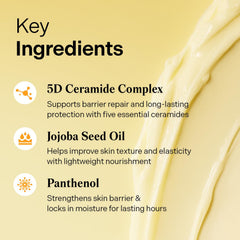 Torriden SOLID IN Ceramide Cream with D-Panthenol demonstrates soothing, locked-in moisture.