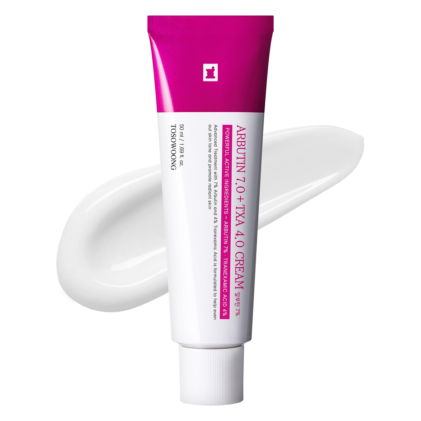 TOSOWOONG Arbutin 7% cream bottle for a brightening routine.