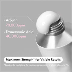 TOSOWOONG Arbutin 7% cream texture on skin shows quick absorption.