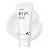 TOSOWOONG Black Snail Mucin 92% cream packshot showing rich hydration
