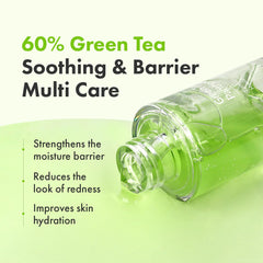 TOSOWOONG close-up of green tea serum texture highlighting lightweight absorption