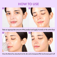 TOSOWOONG clear peel-off film being removed revealing smoother skin