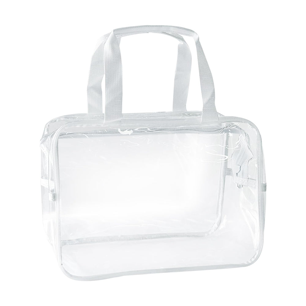 TotePrint bolsa transparente grande, ideal para ver cosméticos al instante durante el viaje.