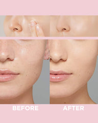 Touch In Sol redness-neutralization action illustrates calming green tint for irritated areas.
