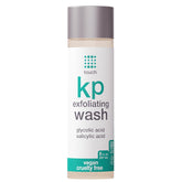 TOUCH KP body wash bottle with glycolic foam helps refine texture and exfoliate skin.
