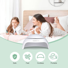 TOUCHBeauty nail dryer compact dimensions enable easy travel