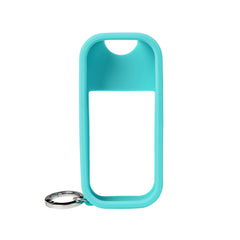 Touchland Azure Blue case closeup shows soft silicone texture and durable protection on the go.