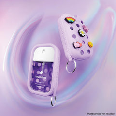 Touchland Mist Case with metal keyring attached for clip-and-go use.