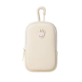 Touchland Touchette Ivory pouch close-up shows soft neoprene protection for sanitizer and essentials.