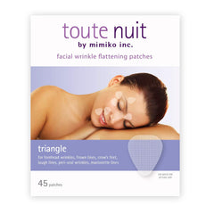 Toute Nuit triangle patches on frown lines may soften expression lines while you sleep.