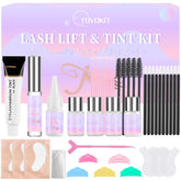 Tovokit lash lift kit packaging shows professional at-home results with clear multilingual instructions.