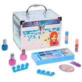 Townley Girl Disney Frozen train case open for imaginative play and easy makeup access