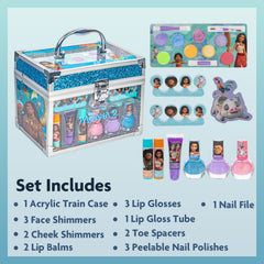 Townley Girl Moana nail polish purple confetti for sparkly kid-friendly manicures