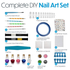 Toysical Nail Art Kit extensions and stickers for quick glam designs.