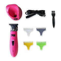 tpob ghost x candy-trimmer charging stand enables quick top-ups between trims.