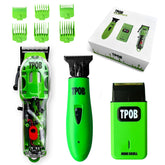 TPOB Slime 2 matte green case shown for organized home grooming sessions.