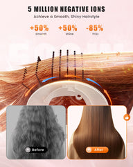 Tqcir 8-in-1 styler's 110,000 RPM motor powers fast drying and smooth styling.