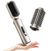 Tqcir cordless hair straightener brush front view for fast styling on the go